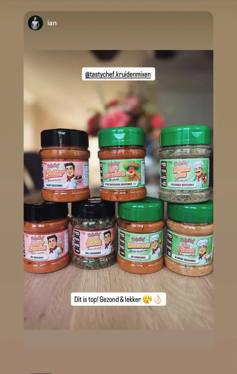 Klantfoto van TastyChef kruidenmixen op Instagram (@iansg)